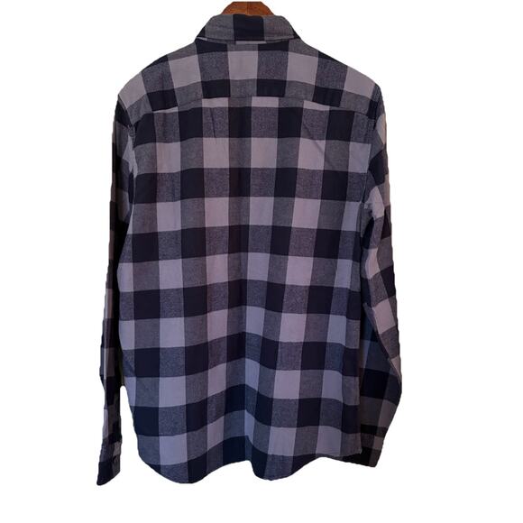 NWT Abercrombie & Fitch Soft AF Flannel Men's Blue Plaid Button Down Size Medium - Picture 5 of 11